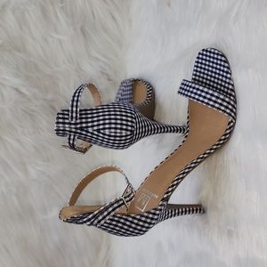 Material Girl Women's Blaire Two Piece Dress Sandals Blue Size 8.5